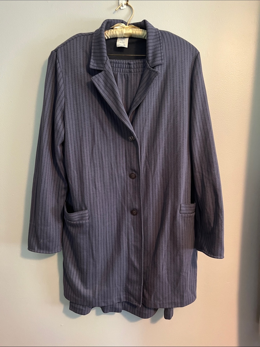 Vintage Weekender 2pc set Mauve  Long Jacket with skirt, sz XL & L